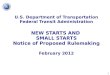 U.S. Department of Transportation Federal Transit Administration NEW STARTS AND  SMALL STARTS