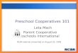 Preschool Cooperatives 101