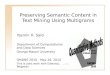 Preserving Semantic Content in Text Mining Using Multigrams