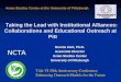 Taking the Lead with Institutional Alliances: Collaborations and Educational Outreach at Pitt