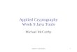 Applied Cryptography Week 9 Java Tools