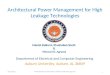 Architectural Power Management for High Leakage Technologies