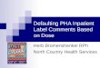 Defaulting PHA Inpatient Label Comments Based on Dose