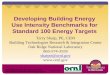 Developing Building Energy Use Intensity Benchmarks for Standard 100 Energy Targets