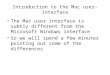 Introduction to the Mac user-interface