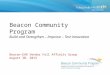 Beacon Community Program Build and Strengthen – Improve – Test innovation