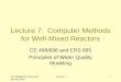 Lecture 7:  Computer Methods for Well-Mixed Reactors