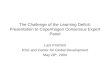 The Challenge of the Learning Deficit: Presentation to Copenhagen Consensus Expert Panel