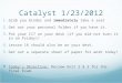 Catalyst 1/23/2012