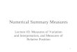 Numerical Summary Measures
