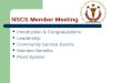 NSCS Member Meeting