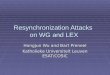 Resynchronization Attacks  on WG and LEX