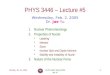 PHYS 3446 – Lecture #5
