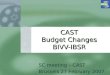 CAST Budget Changes BIVV-IBSR