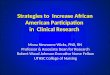 Strategies to  Increase African American Participation  in  Clinical Research