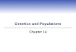 Genetics and Populations