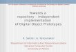 Towards a  repository  –  independent implementation  of D igital  O bject  Prototypes