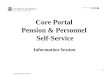 Core Portal  Pension & Personnel  Self-Service