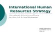 International Human Resources Strategy