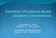 Essentials of Evidence-Based Academic Interventions