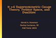 N  =4 Supersymmetric Gauge Theory, Twistor Space, and Dualities