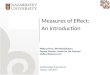 Measures of Effect:  An Introduction