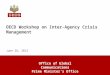 OECD Workshop on Inter-Agency Crisis Management