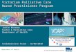 Victorian Palliative Care Nurse Practitioner Program