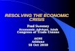RESOLVING THE ECONOMIC CRISIS
