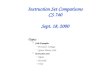 Instruction Set Comparisons CS 740 Sept. 18, 2000