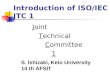 Introduction of ISO/IEC JTC 1