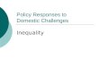 Policy Responses to  Domestic Challenges