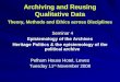 Archiving and Reusing Qualitative Data