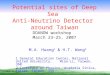 Potential sites of Deep Sea  Anti-Neutrino Detector  around Taiwan