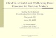 Children’s Health and Well-being Data: Resource for Decision Makers