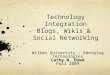 Technology Integration Blogs, Wikis &  Social Networking