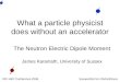 What a particle physicist does without an accelerator