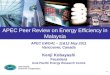 APEC Peer Review on Energy Efficiency in Malaysia