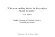 “ Electron cooling device in the project NESR (FAIR) "  V . B .  Reva