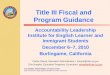 Title III Fiscal and Program Guidance