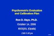 Psychometric Evaluation  and Calibration Plan