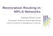 Restoration Routing in  MPLS Networks