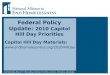 Federal Policy Update:  2010 Capitol Hill Day Priorities