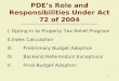 PDE’s Role and Responsibilities Under Act 72 of 2004
