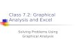 Class 7.2: Graphical Analysis and Excel