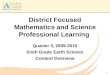 District Focused Mathematics and Science Professional Learning
