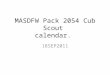 MASDFW Pack 2054 Cub Scout  calendar