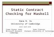 Static Contract Checking for Haskell