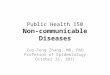 Public Health 150 Non-communicable Diseases