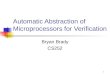 Automatic Abstraction of Microprocessors for Verification